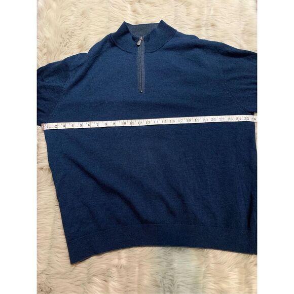 Raffi The Palmer 1/4 Zip Twilight Pullover Sweater Merino Wool XXL - Picture 9 of 9